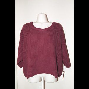 NWT FREE PEOPLE "Ryanne" Cotton Blend Sweater, sz M